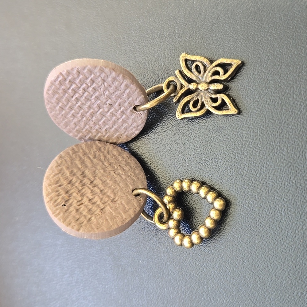 "Butterfly LOVE" Handmade Earrings Upcycled Materials
